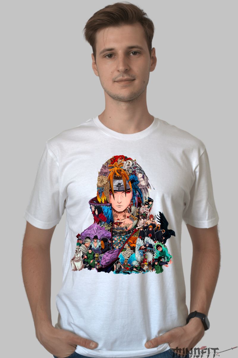 Tricou Naruto Itachi And His Story barbat alb fata