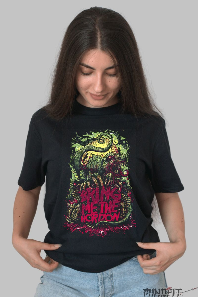 Tricou Rock Bring Me The Horizon Chaos Creature dama negru