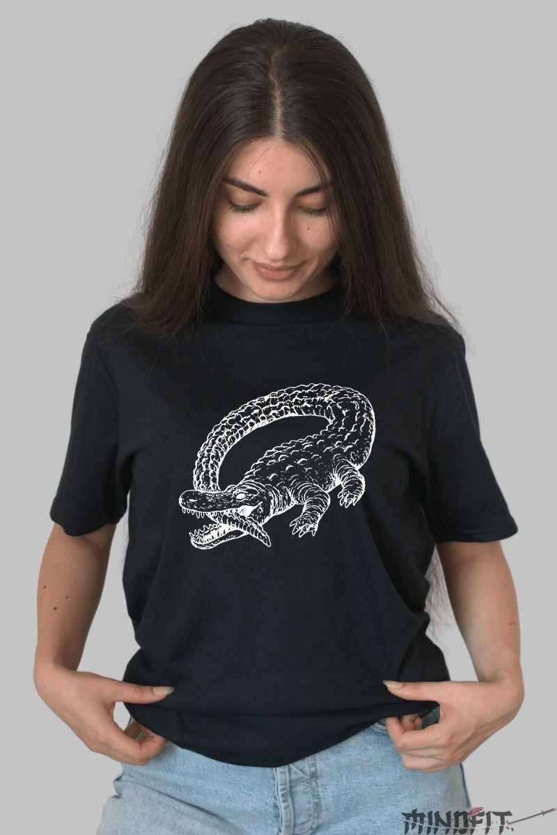 Tricou Rock -Crocodil Graphic dama negru