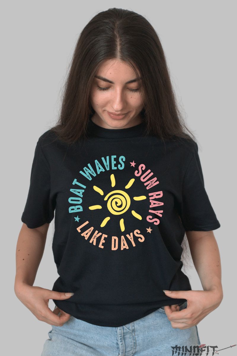 Tricou Vara Sun Rays dama negru fata