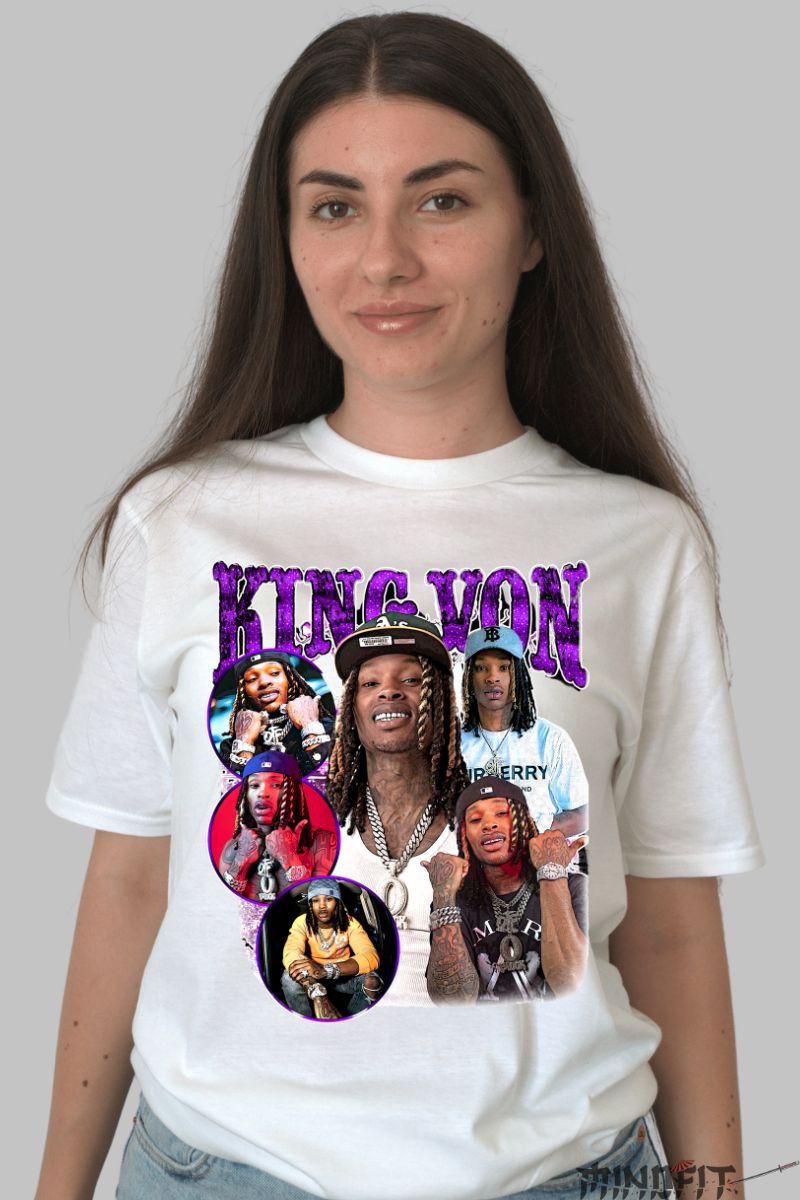 Tricou King Von dama alb