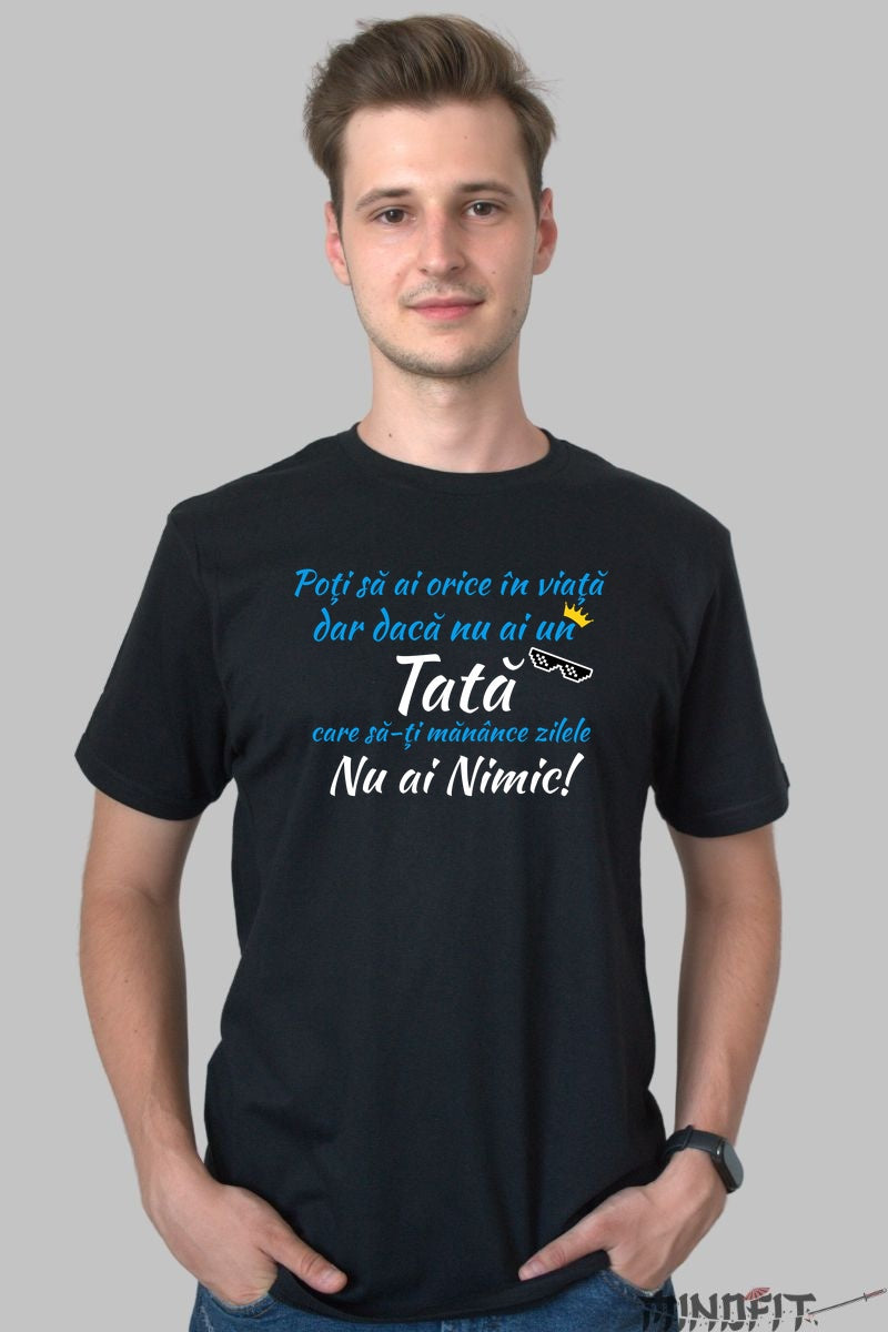 Tricou 8 Martie - Mama Mea E Totul Barbat Negru