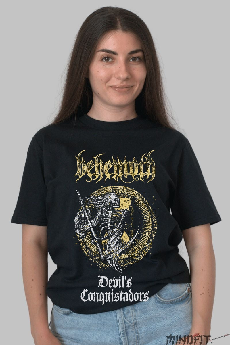 Tricou Behemoth - Devil-s Conquistadors fata negru