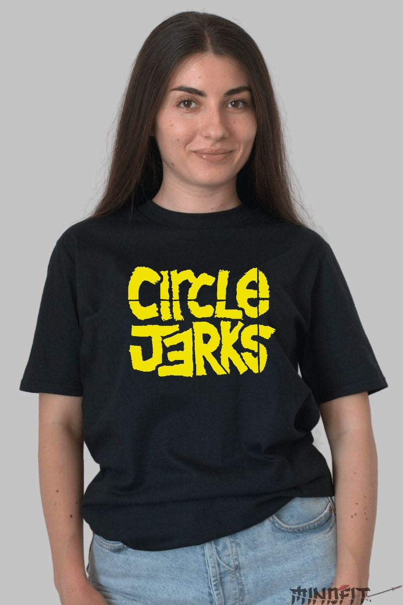 Tricou Circle Jerks - Logo Punk Anii '80 fata negru