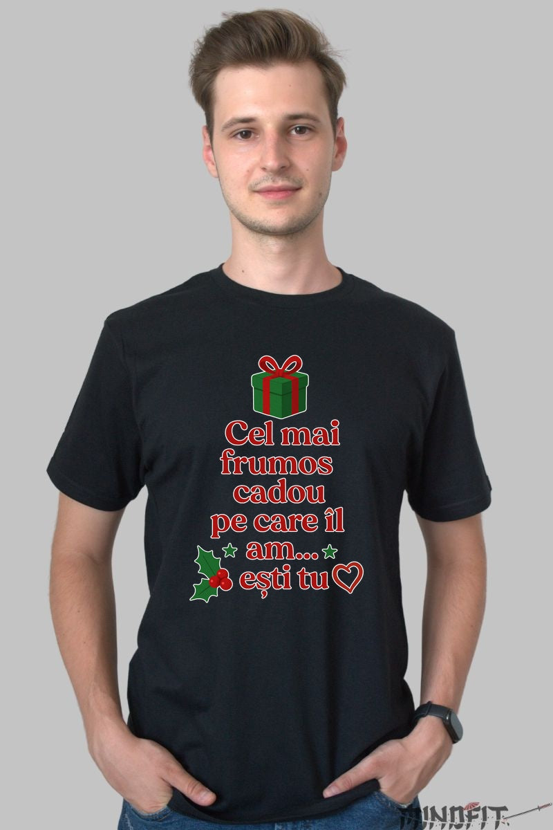 Tricou De Craciun - Cadoul Esti Tu dama alb