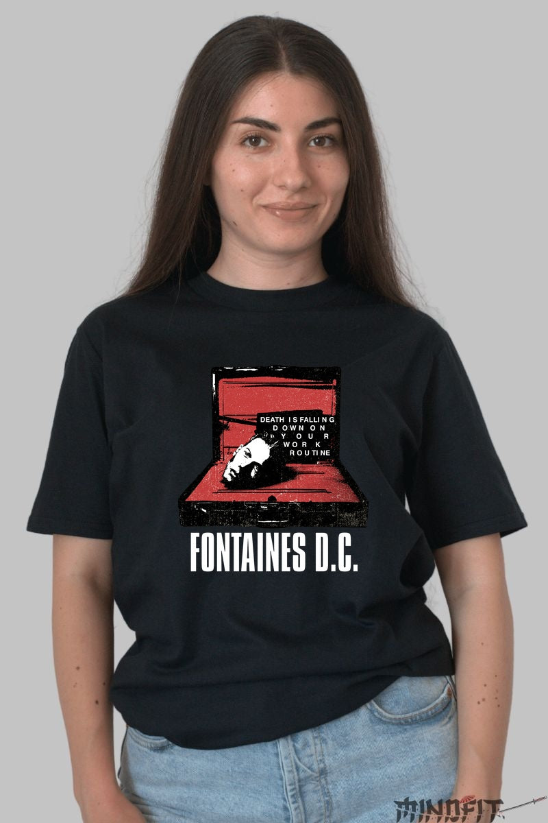 Tricou Fontaines D.C. - Death & Routine dama negru