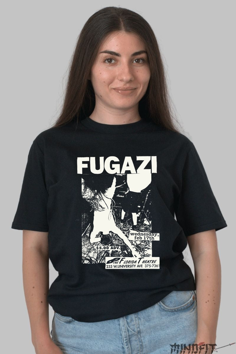 Tricou Fugazi - Underground Hardcore Poster dama negru