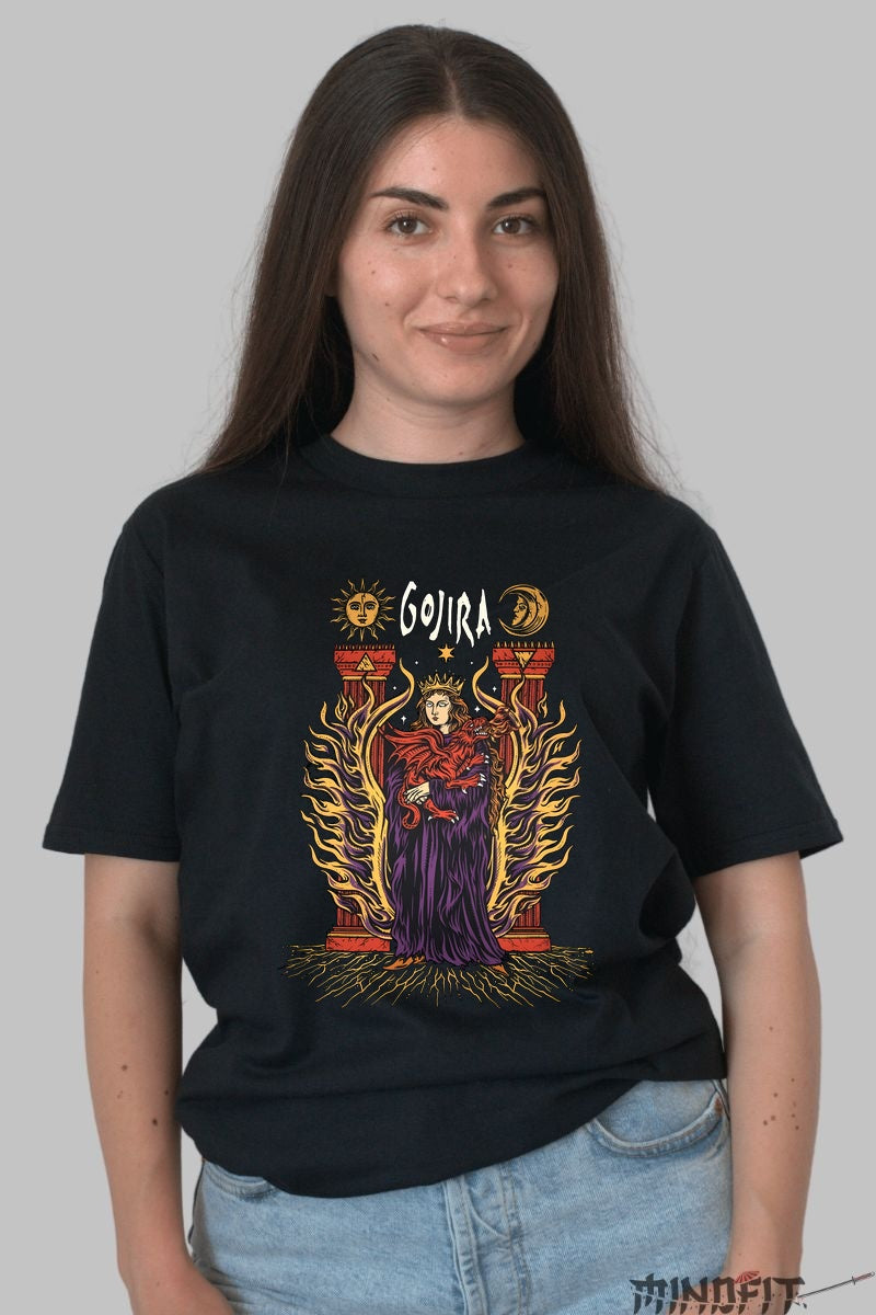 Tricou Gojira - Zeita Focului Mistic dama negru