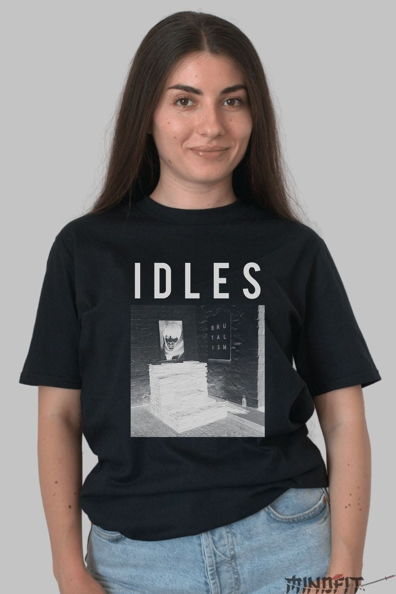 Tricou IDLES - Brutalism Edition dama negru