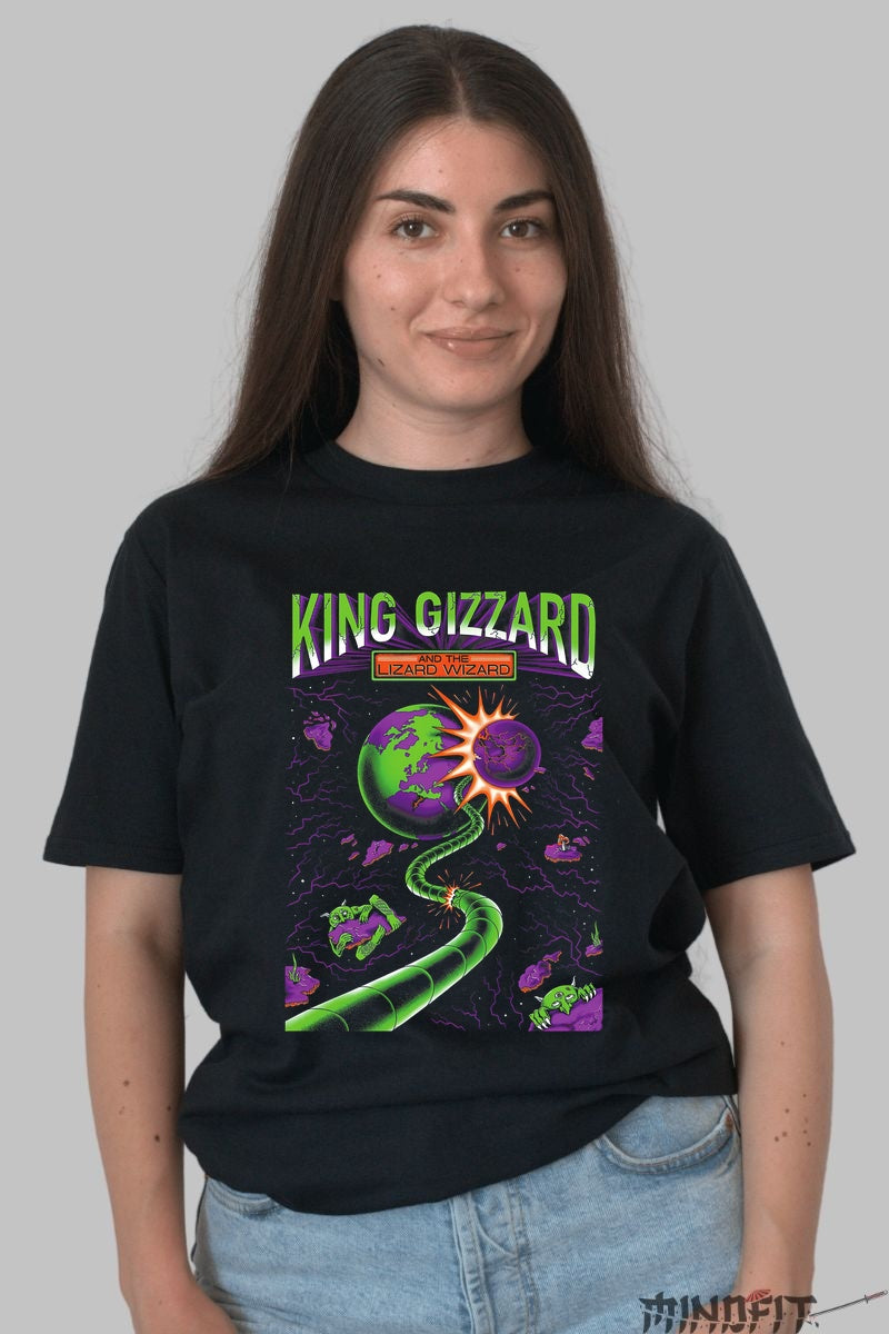 Tricou King Gizzard - Cosmic Psych Rock dama negru