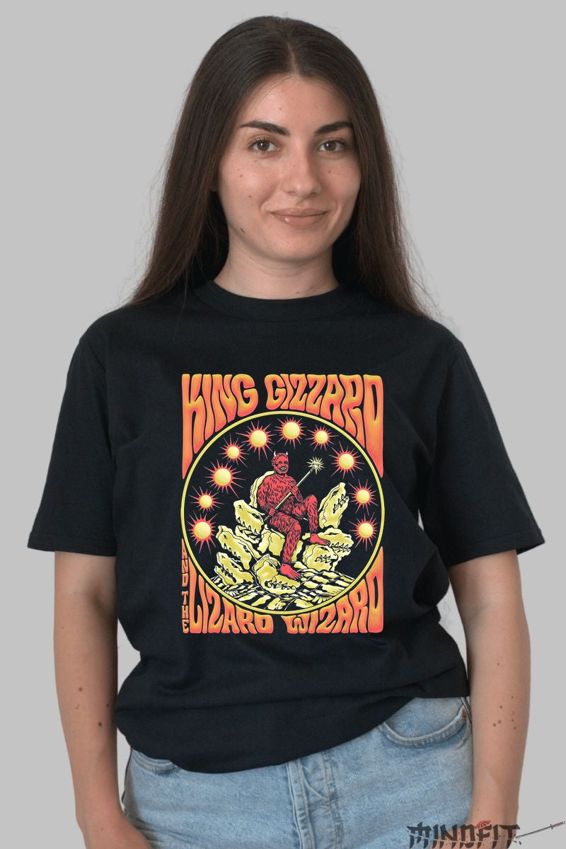 Tricou King Gizzard - Lizard Wizard Cosmic Vibes dama negru