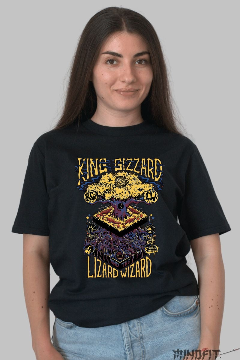 Tricou King Gizzard - Lizard Wizard Psychedelic dama negru