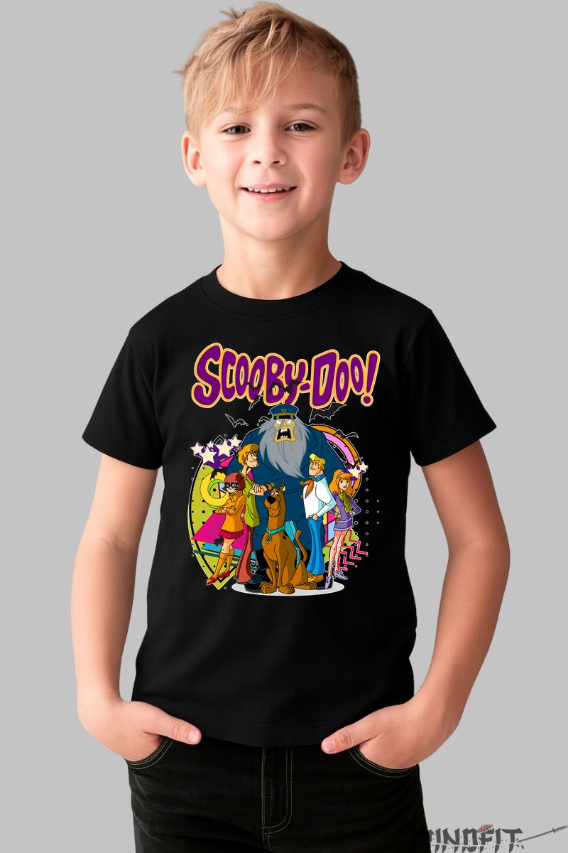 Tricou Scooby Doo Echipa Misterelor - Cartoon Network baiat negru