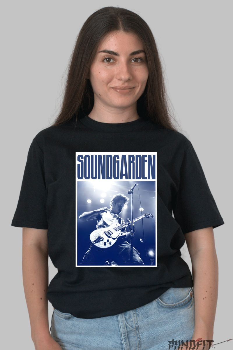 Tricou Soundgarden - Live in Grunge Spirit fata negru