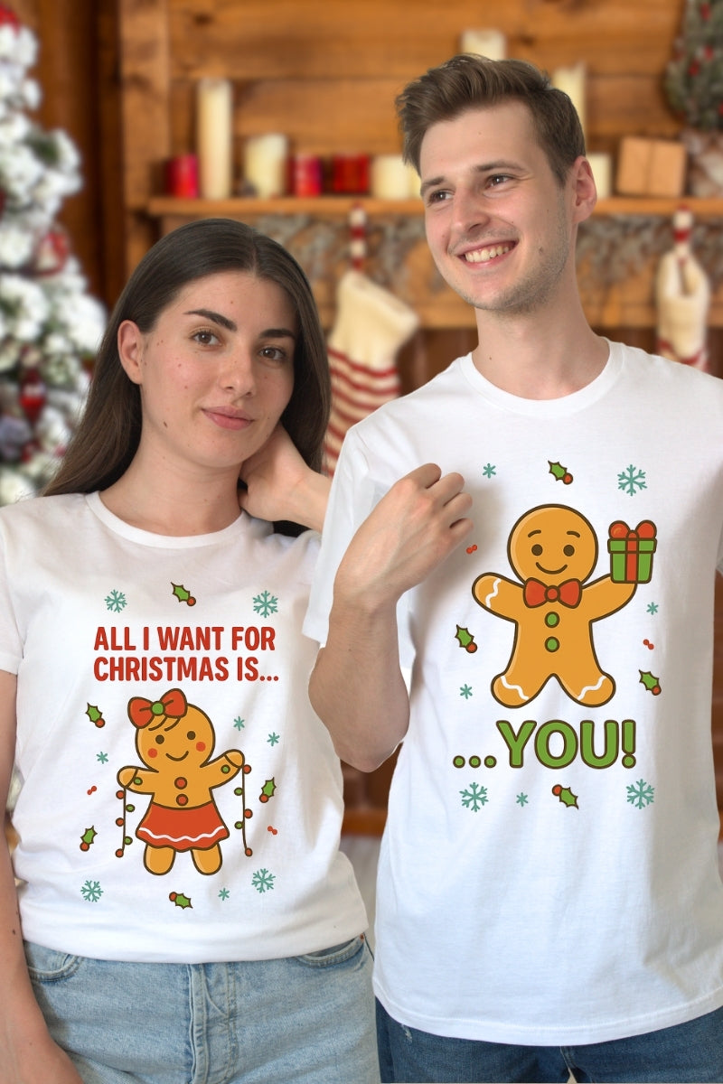 Set Tricouri Cupluri All I Want For Christmas cuplu