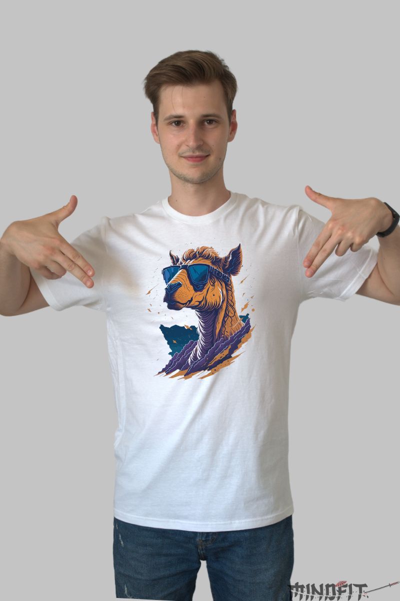 Tricou Alpaca Cool barbat alb fata
