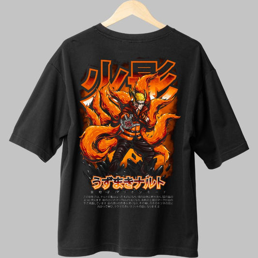 Tricou Anime Naruto Devastation ON negru spate