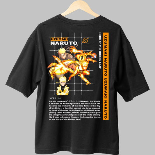 Tricou Anime Naruto Hero of The Hidden negru spate