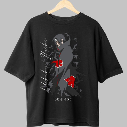 Tricou Anime Naruto Itachi Uchiha Hache negru fata