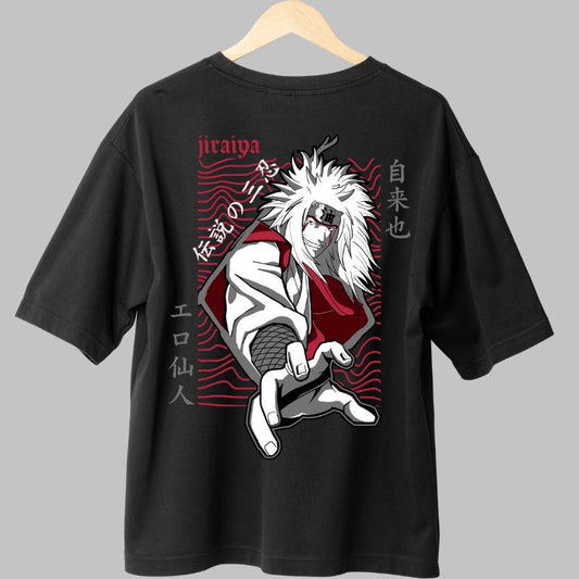 Tricou Anime Naruto Jiraya Legendary Sannin negru spate
