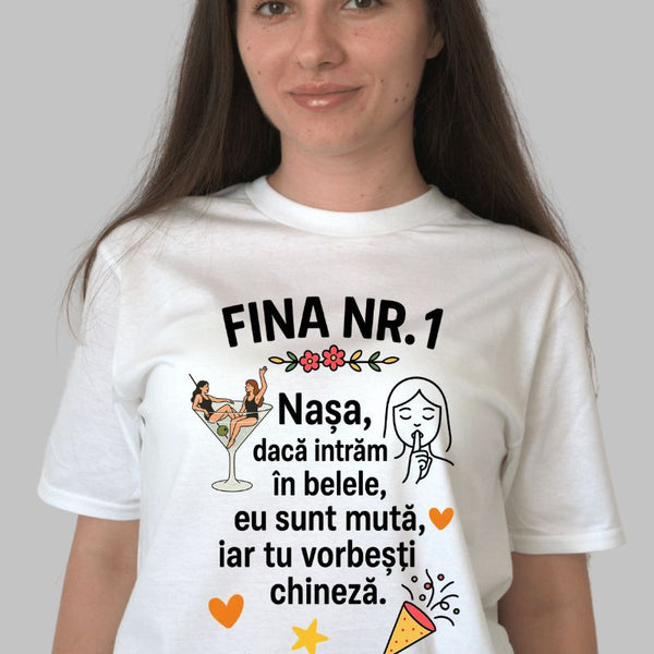 Tricou Fina Nr.1 -Mesaj Amuzant pentru Nasa