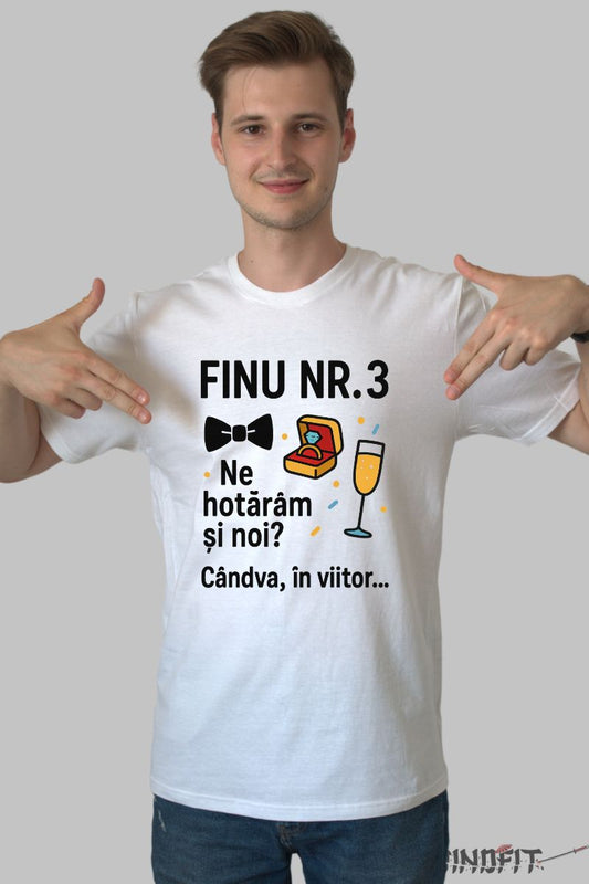 Tricou Finu Nr.3 -Ne Hotaram Si Noi barbat alb