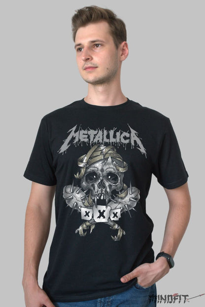 Tricou Metallica Triple X barbat negru