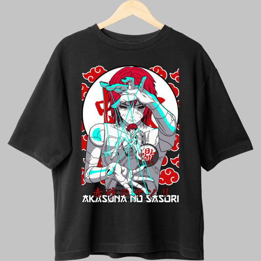 Tricou Naruto Akasuna No Sasori negru fata