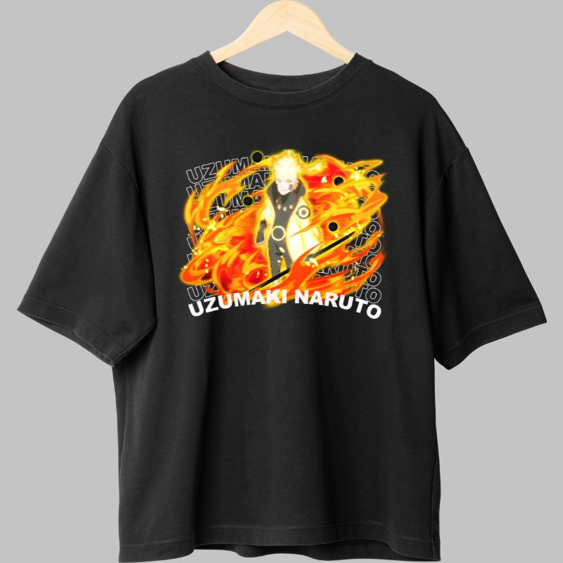 Tricou Naruto Hidden Leaf Hero negru fata