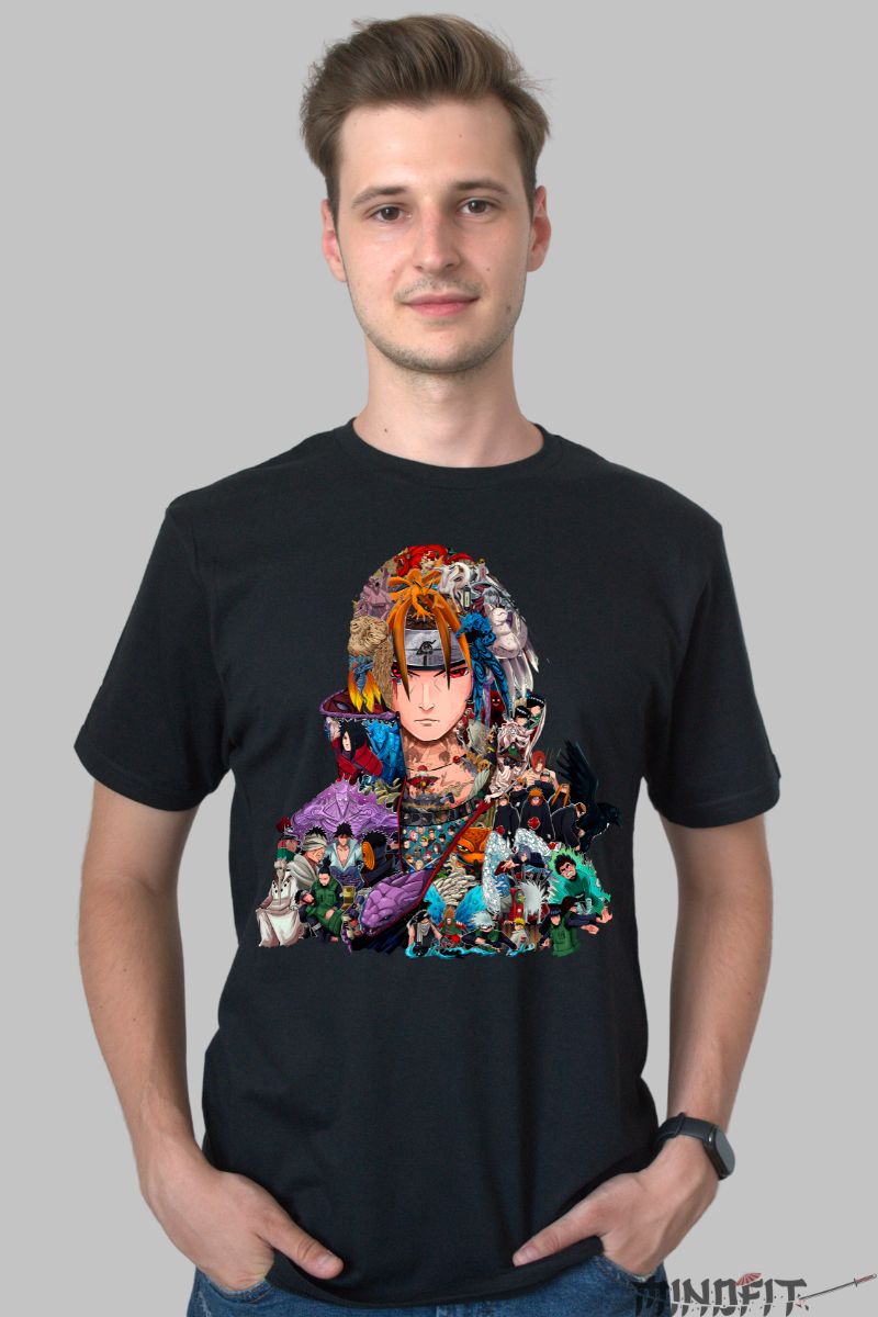 Tricou Naruto Itachi And His Story barbat negru fata
