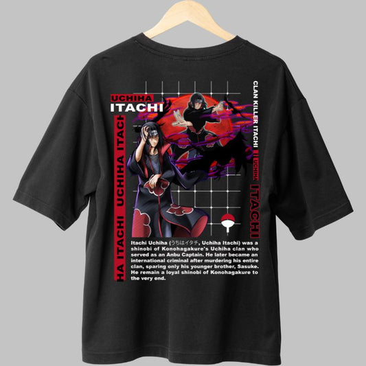 Tricou Naruto Itachi Clan Killer negru spate
