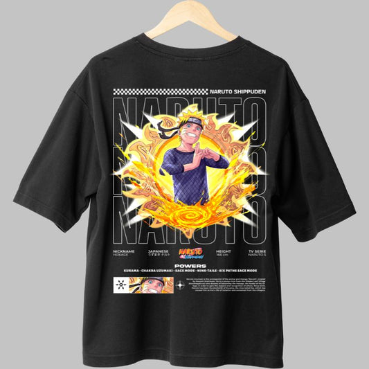 Tricou Naruto Magic Portal negru spate