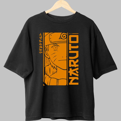 Tricou Naruto Orange negru fata