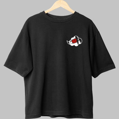 Tricou Naruto Sasuke Supporting Shadow negru fata