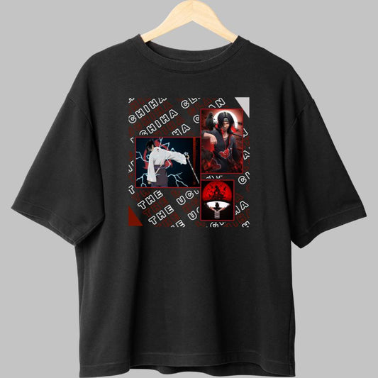 Tricou Naruto Uchiha Clan negru fata