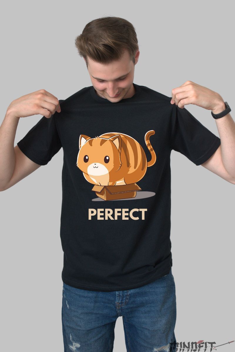 Tricou Pisica Grasa barbat negru fata