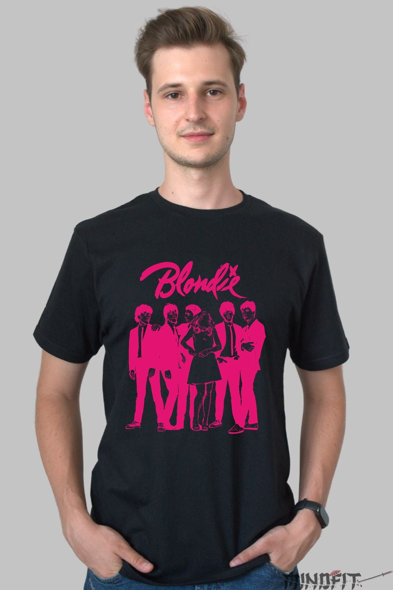 Tricou Rock Blondie Band Silhouette barbat negru