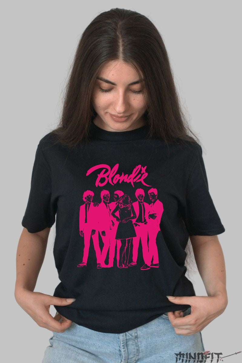 Tricou Rock Blondie Band Silhouette dama negru