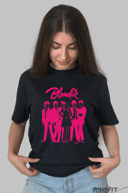 Tricou Rock Blondie Band Silhouette dama negru