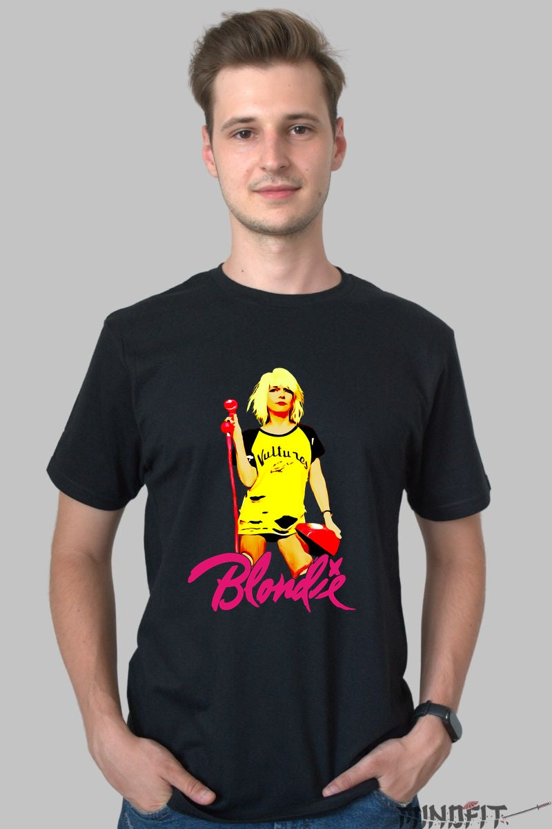 Tricou Rock Blondie Debbie Harry Vultures barbat negru
