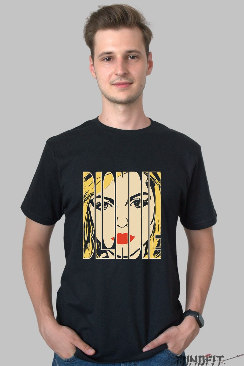 Tricou Rock Blondie Graphic Face barbat negru