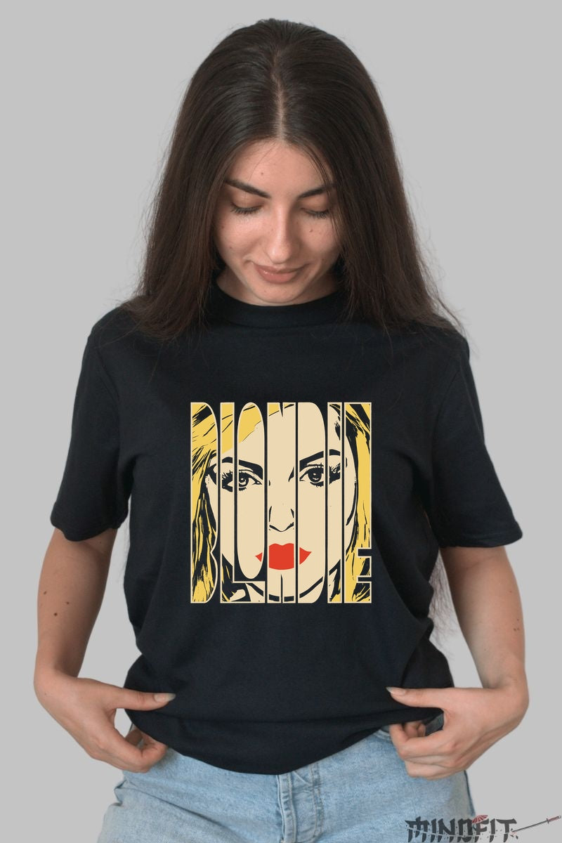 Tricou Rock Blondie Graphic Face dama negru
