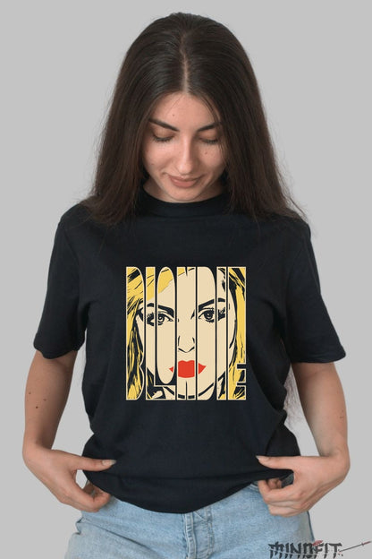 Tricou Rock Blondie Graphic Face dama negru