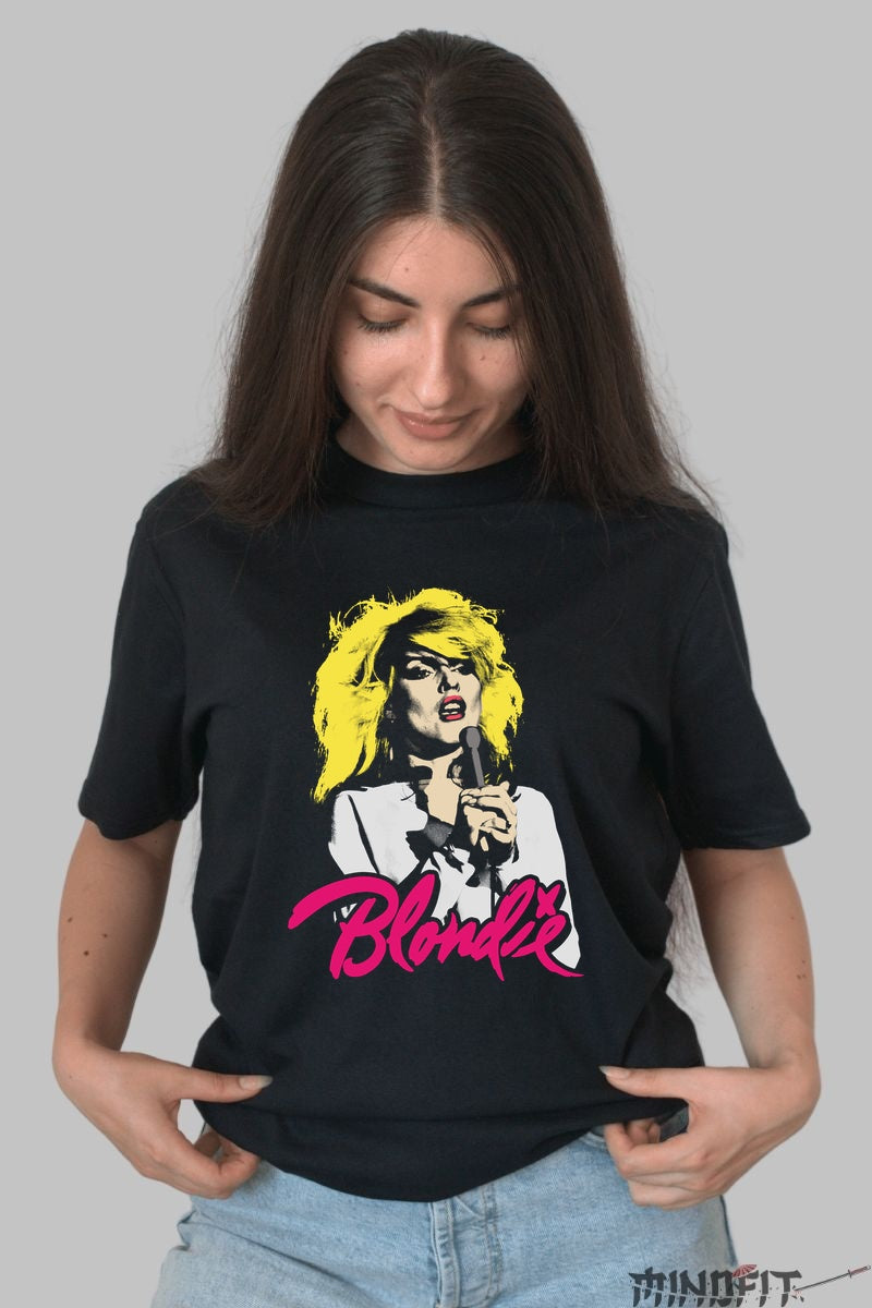 Tricou Rock Blondie Live Icon dama negru