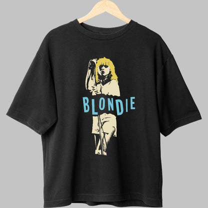 Tricou Rock Blondie Minimal Retro fata negru
