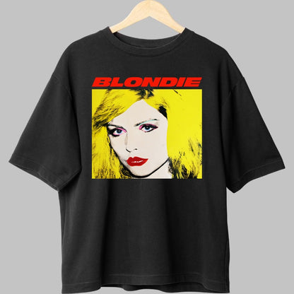 Tricou Rock Blondie Pop Art fata negru