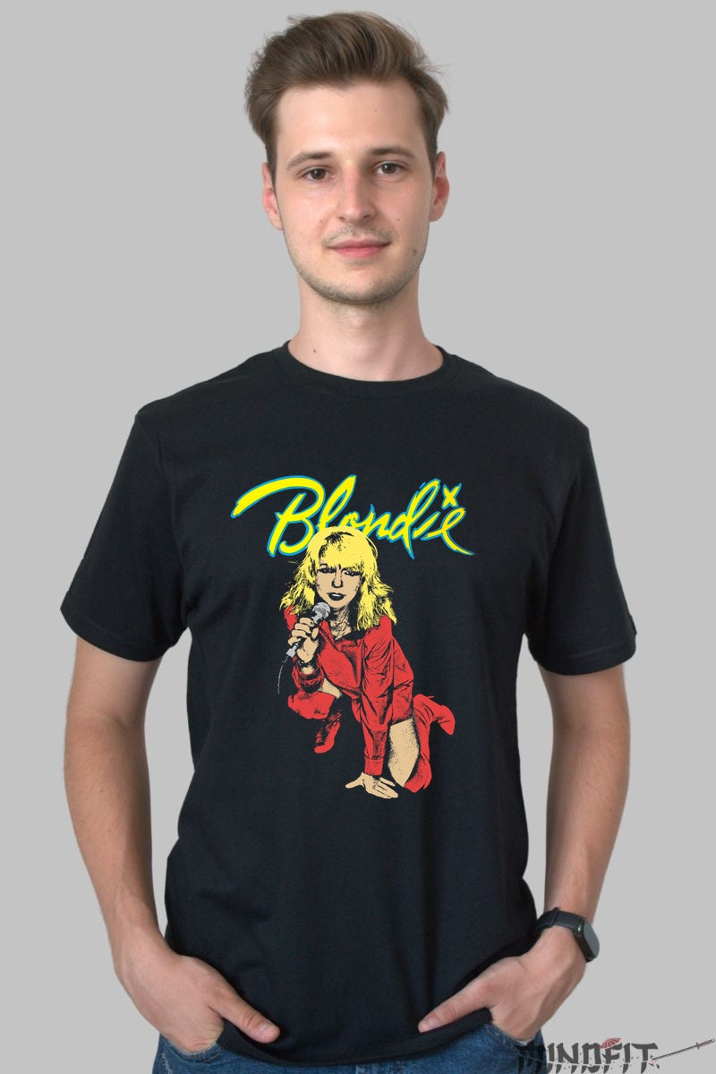 Tricou Rock Blondie Retro Comic barbat negru