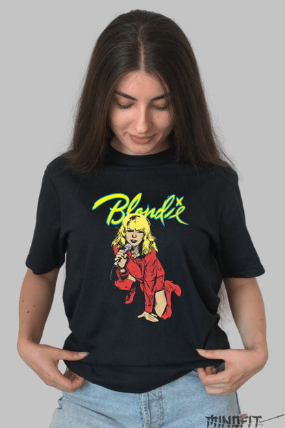 Tricou Rock Blondie Retro Comic dama negru