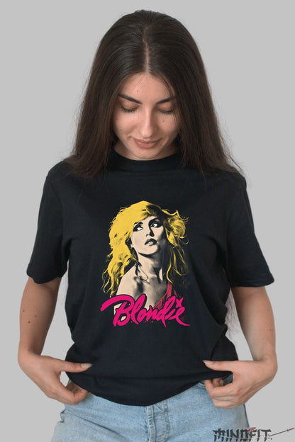 Tricou Rock Blondie Retro Icon dama negru