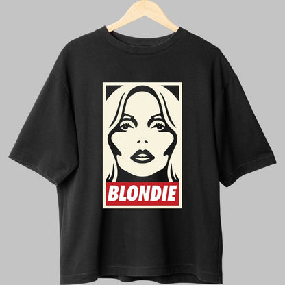 Tricou Rock Blondie Retro Poster Style fata negru